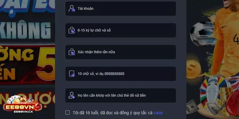 Đăng ký EE88 Đăng ký EE88